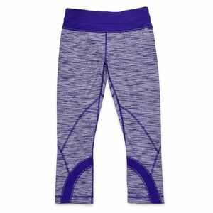 Lululemon Run Inspire Crop II Purple Space Sz 4‎ Women's Leggings